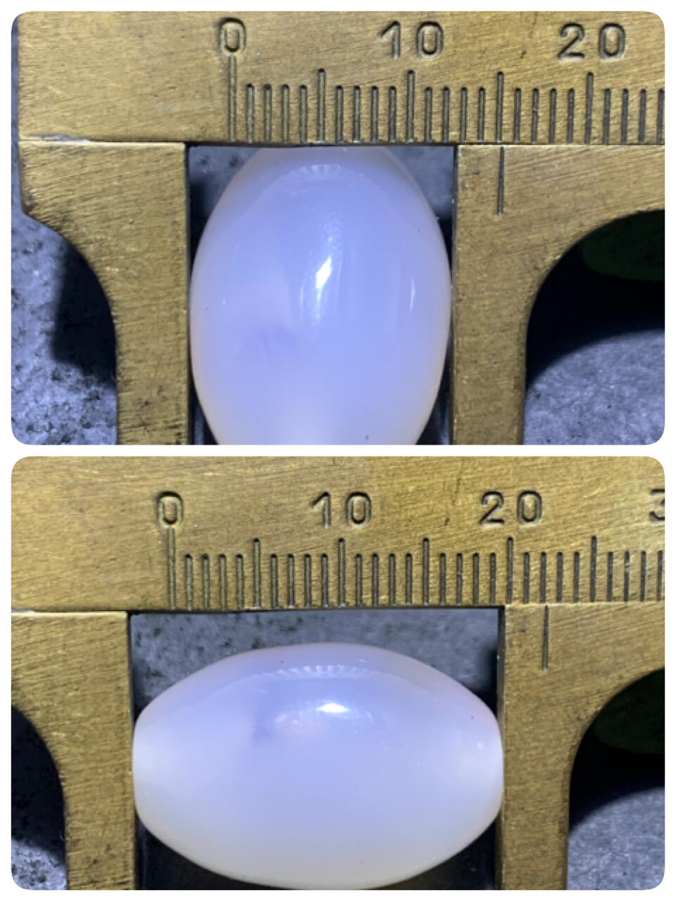 原皮海洋玉髓通货桶珠一颗，