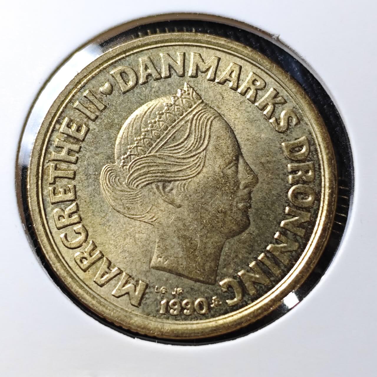 KK钱币收藏小铺 （套币 好品/批量散币 银币）专场  2月预留时间 周末发货  1990丹麦20克朗 好品