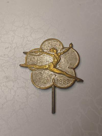 朝鲜1989年平壤举办的体操类活动纪念徽章 - 朝鲜1989年平壤举办的体操类活动纪念徽章