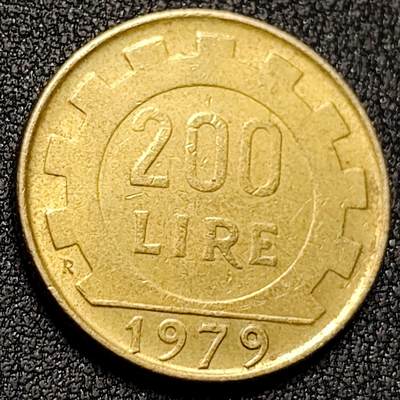泉币菌-第138场-精品福利场（之前场次29日、30日发货，敬请谅解） - 1979年 意大利200里拉黄铜币 女神 24mm 纪念币铜钱