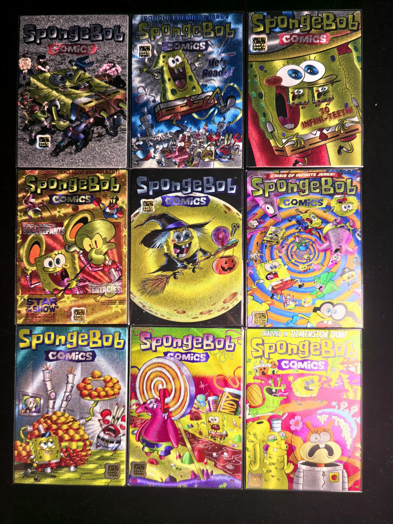 无佣金 不寄存 不收拍 链接少 我只是一个小小的卡牌收藏玩家   需要多宫大佬请私聊 部分卡牌设有底价（不想玩的那么累，即使有底价也会比市场价便宜的多，懂的自然懂） 拒绝小号抬价 大家放心拍 所有拍品部分套有卡膜 部分卡牌多宫 自制卡牌 不包厂瑕 放大镜 品控 勿拍 流拍商品会循环 感谢大家支持 留个关注 不定时上新 谢谢 奇点卡牌 海绵宝宝 粗闪