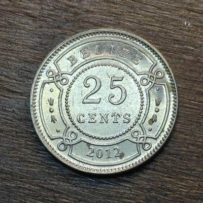 【铜匠收藏】★第133场★散币场，无佣金，30包邮。不满30元，支付5元运费。《接受代拍 代送NGC评级》 - 2012年 伯利兹 25分