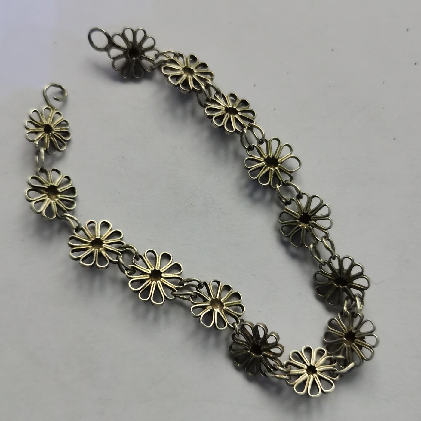 藏珍品阁杂件专场82期 清末老银梅花链