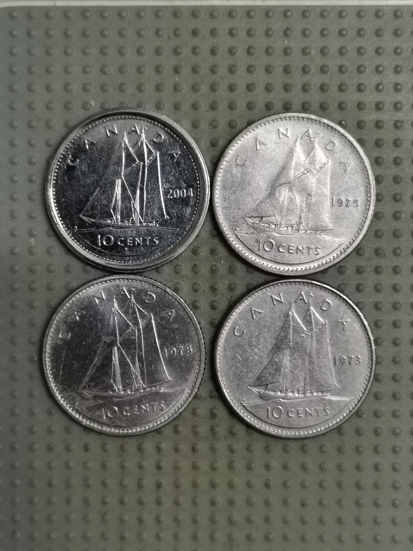 2025年第124场各国散币拍卖（总第124场） 加拿大10分4枚