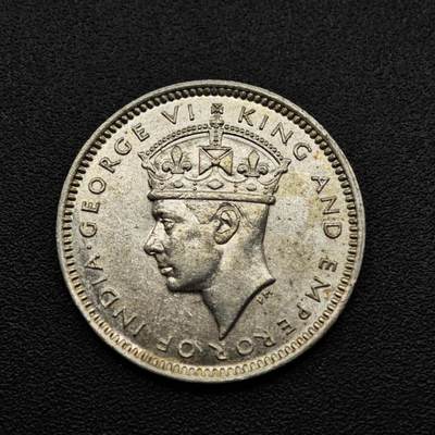 【淘币小摊】实时拍第八百零八拍   银币套币场   满百包邮可预留二周 每周一统一发货   - 马来亚1939年乔治六世10分银币