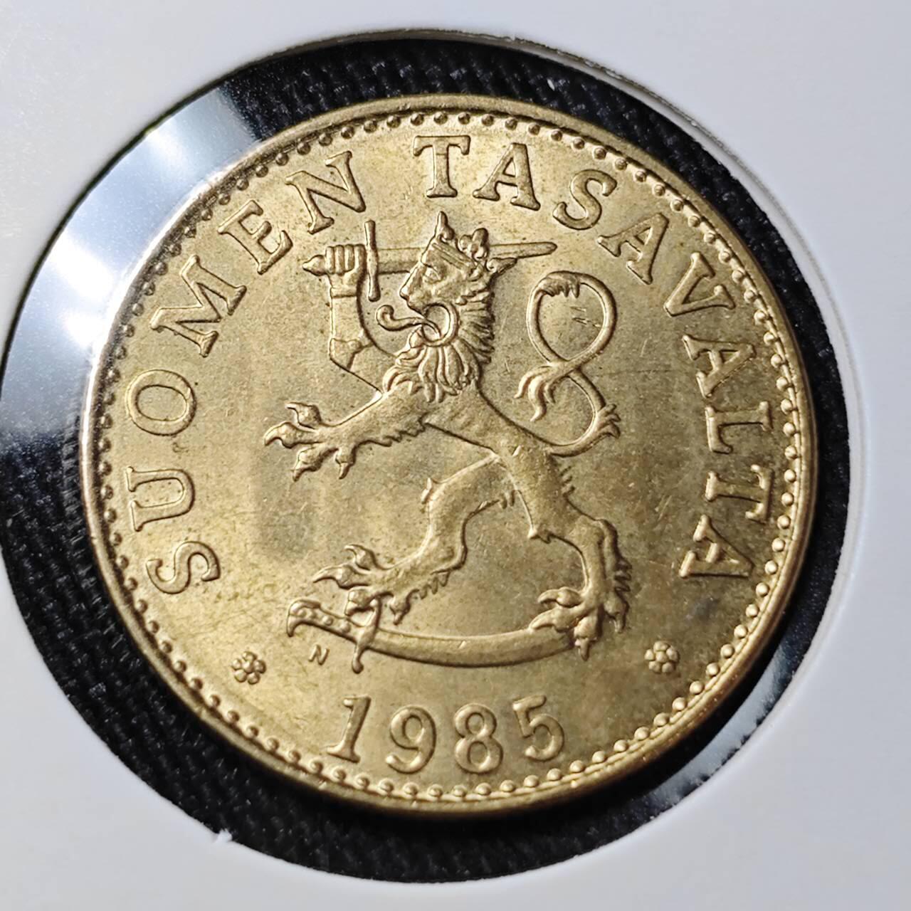 KK钱币收藏小铺 （套币 好品/批量散币 银币）专场  2月预留时间 周末发货  1985芬兰50芬尼 好品铜币