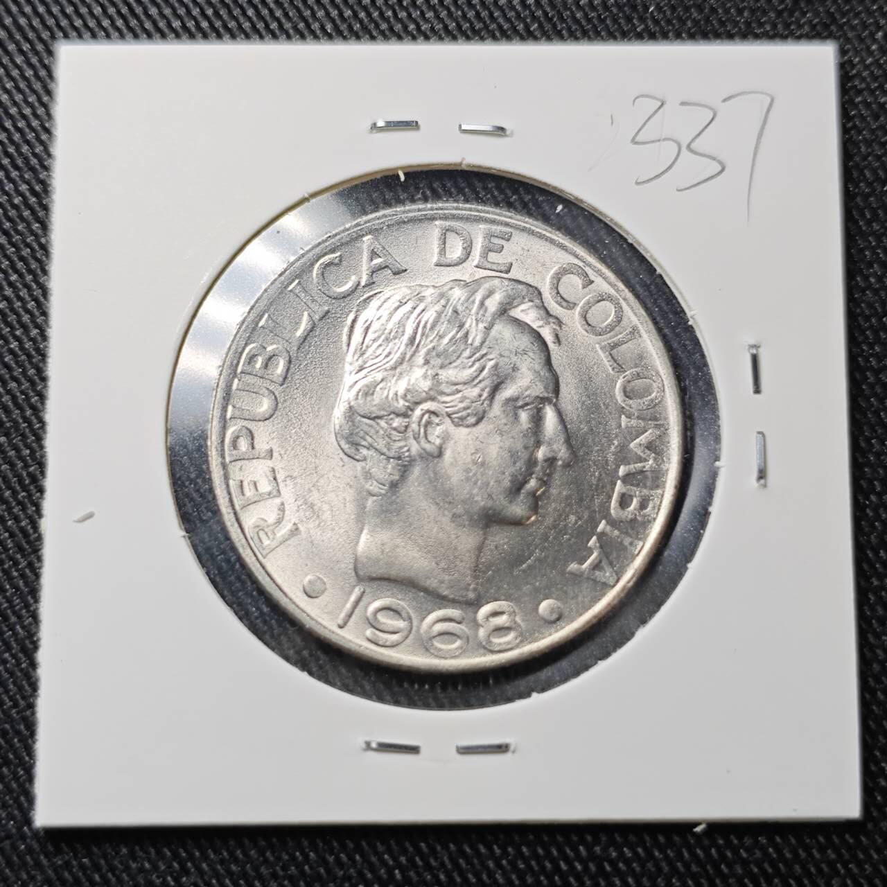 KK钱币收藏小铺 （套币 好品/批量散币 银币）专场  2月预留时间 周末发货  1968哥伦比亚50分 好品