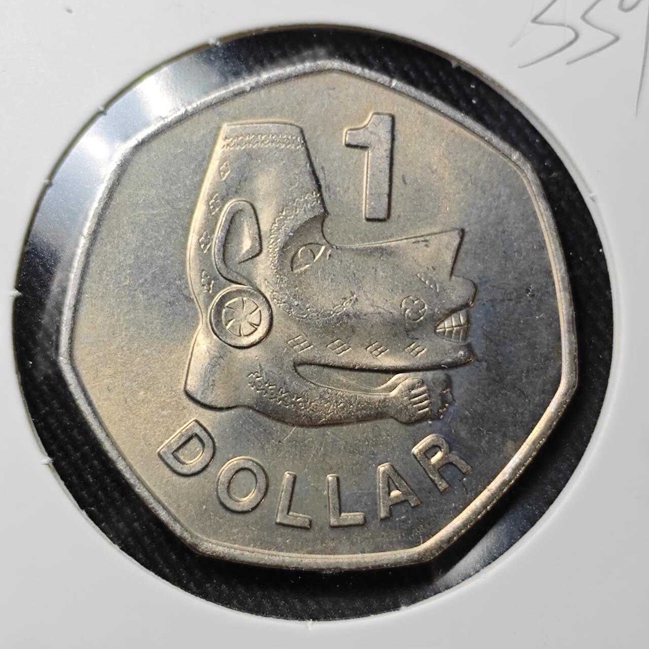 KK钱币收藏小铺 （套币 好品/批量散币 银币）专场  2月预留时间 周末发货  1977所罗门群岛1元 好品