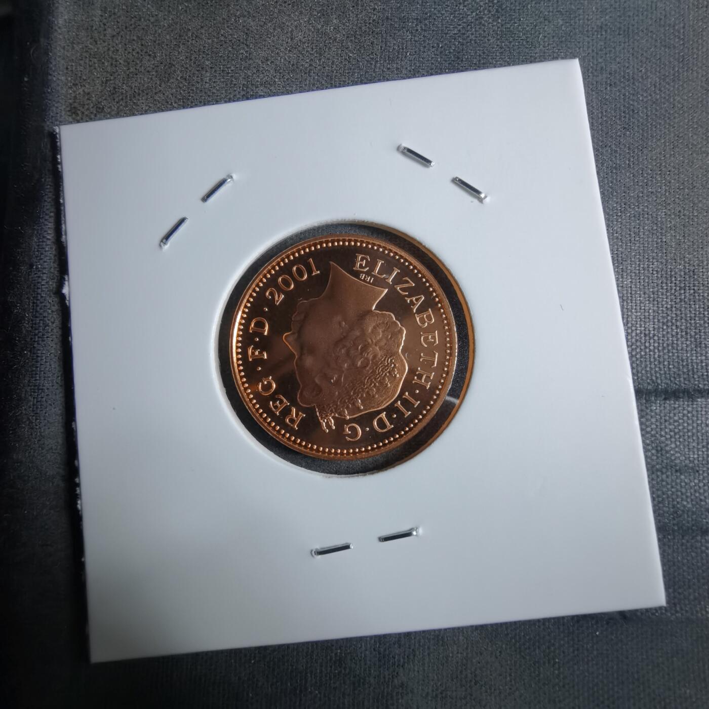 沼泽如烟--第913场 英国2001年1便士精制币