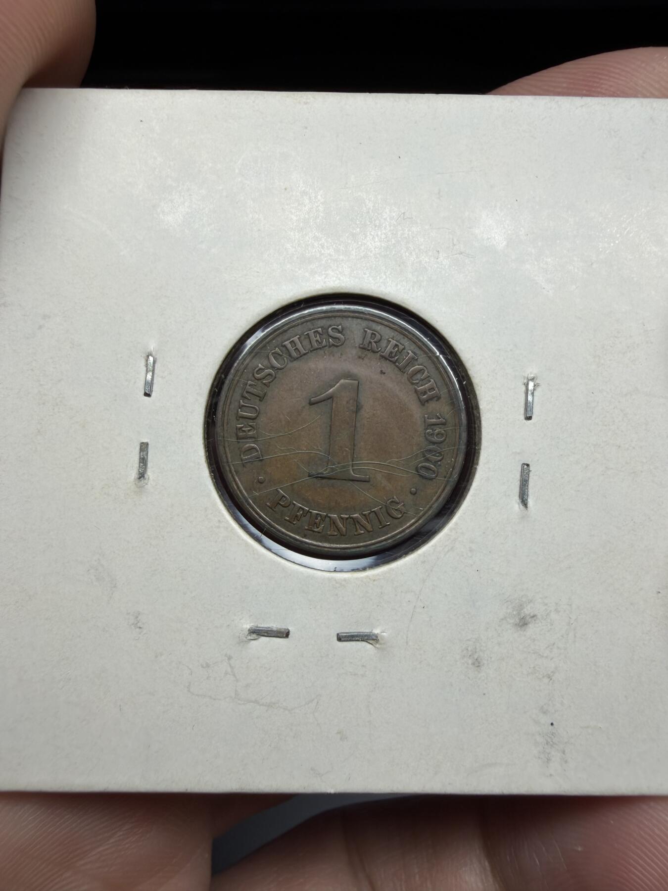 2025年集古藏今外币拍卖第十期-第9场—（总第289拍），可以寄存60天，满160元包邮。 1900年德国1芬尼