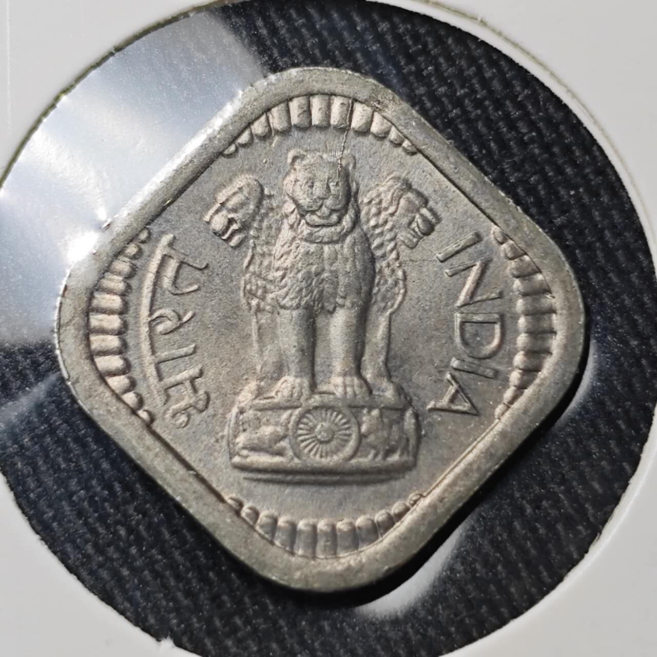 KK钱币收藏小铺 （套币 好品/批量散币 银币）专场  2月预留时间 周末发货  1964印度5派沙镍币 好品