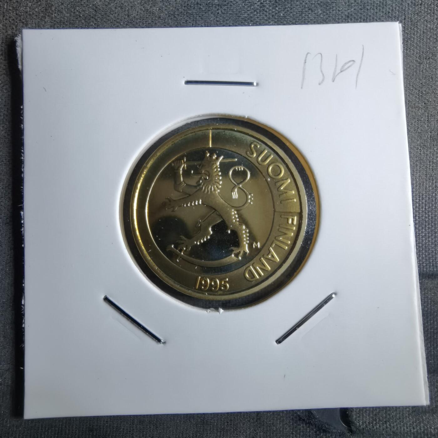 沼泽如烟--第913场 芬兰1995年1马克精制币