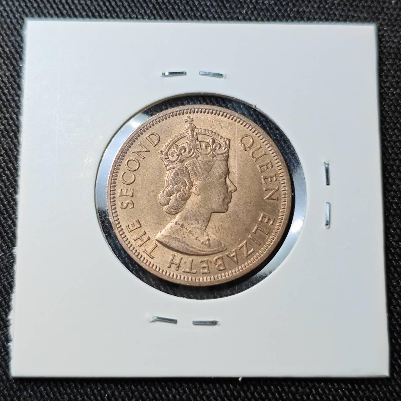 KK钱币收藏小铺 （套币 好品/批量散币 银币）专场  2月预留时间 周末发货  1965英属加勒比1分铜币 好品