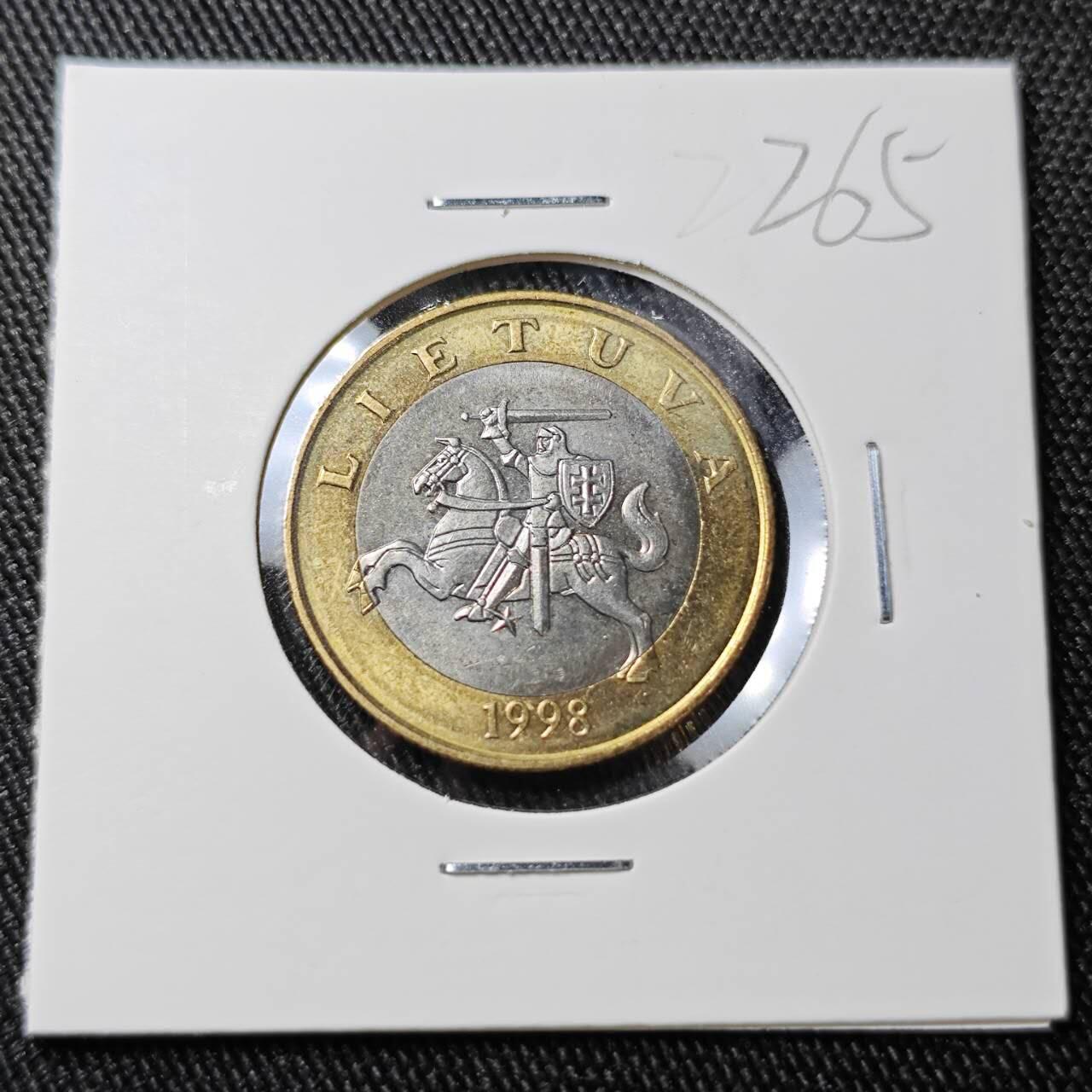 KK钱币收藏小铺 （套币 好品/批量散币 银币）专场  2月预留时间 周末发货  1998立陶宛2立特 好品双色币