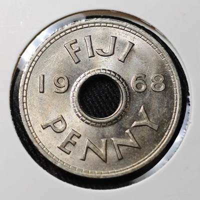 KK钱币收藏小铺 （套币 好品/批量散币 银币）专场  2月预留时间 周末发货 -  1968斐济1便士 好品