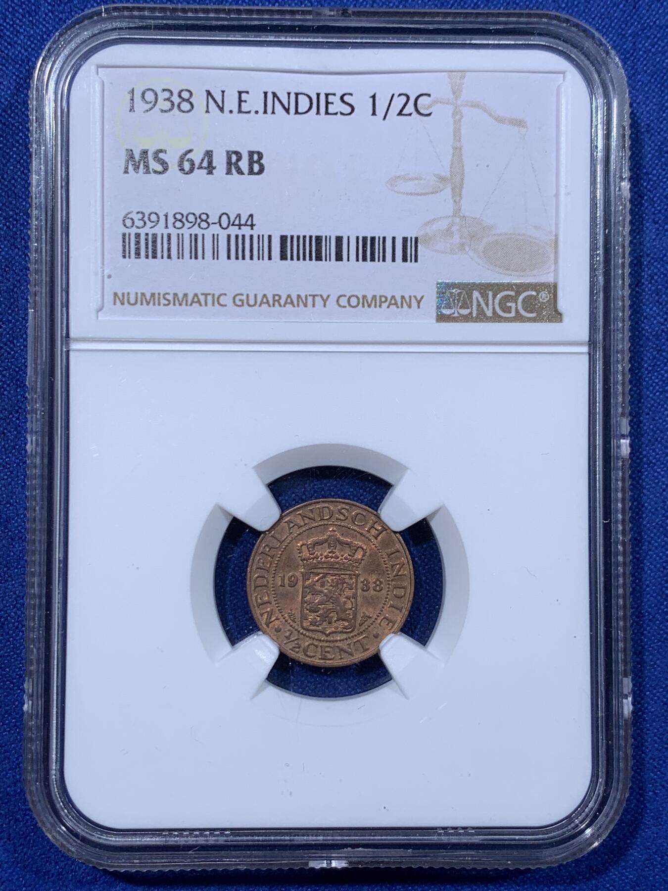 《竞宝斋》第442场 周日，周一，2场连拍 （全场包邮） 八枚一组 NGC UNCD-MS65 荷属东印度3铜1镍4银大全套，收集难度大于荷属库拉索，日本藏家币送评，性价比不错的1套，值得拥有。