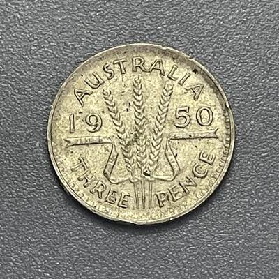 回流1123 - 澳大利亚1950年3便士银币