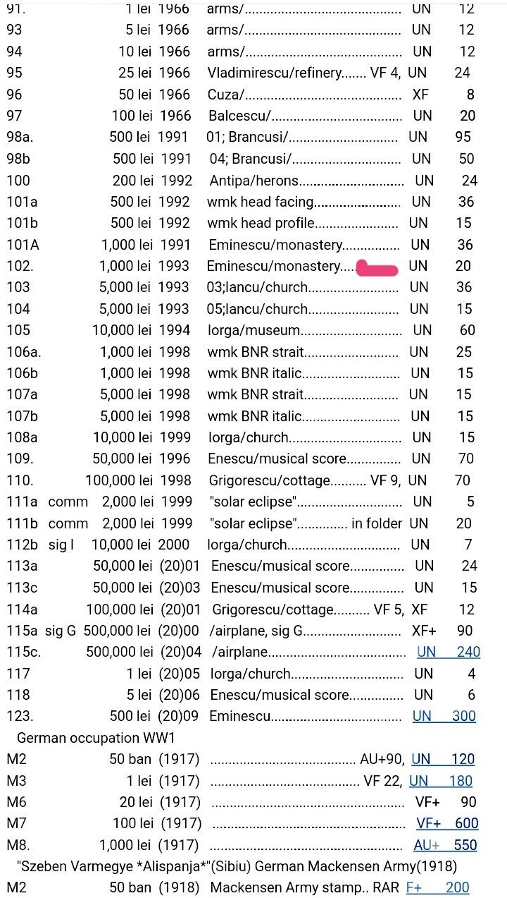 罗马尼亚1993年1000列伊靓品纸币50