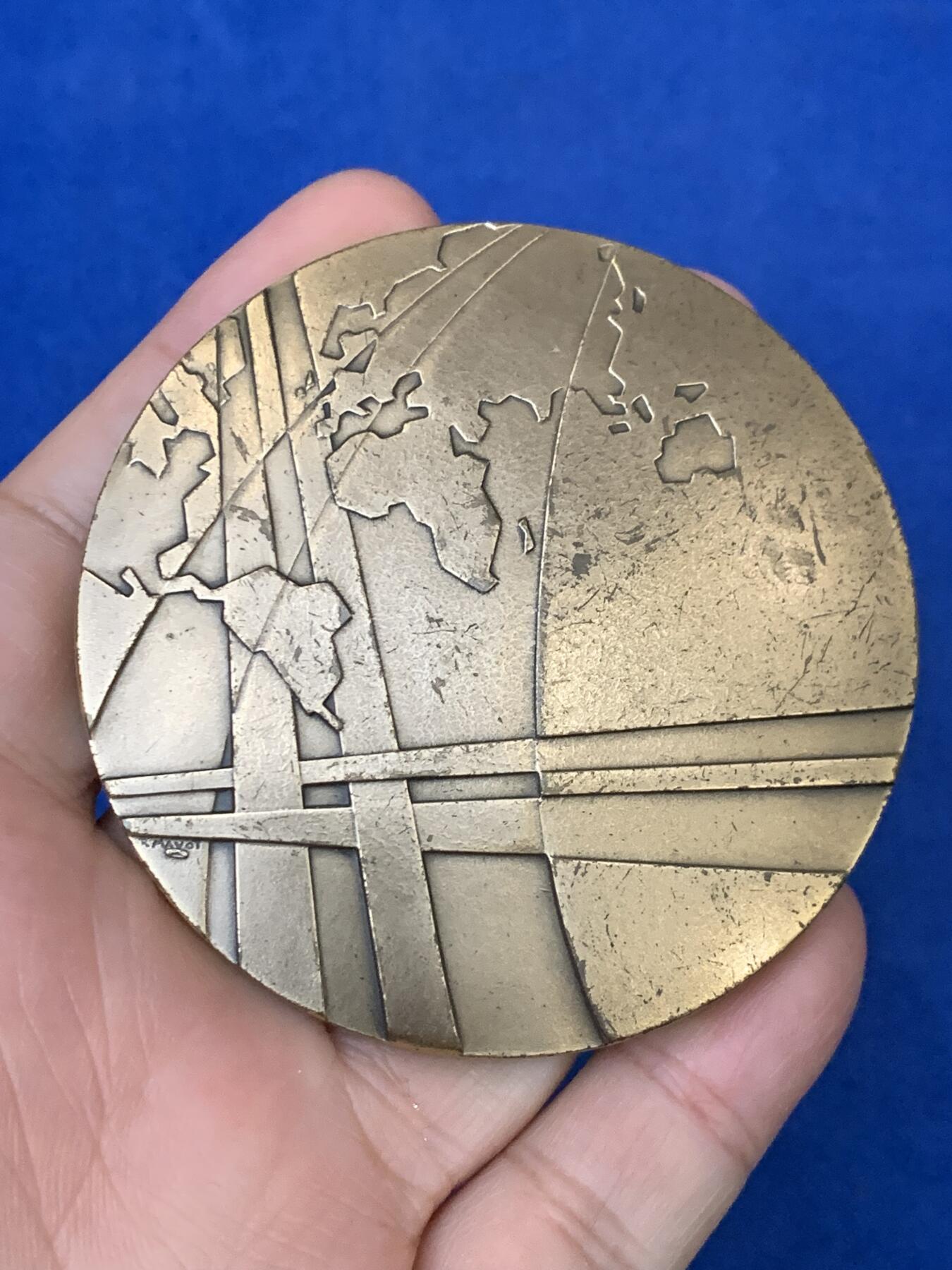 《竞宝斋》第442场 周日，周一，2场连拍 （全场包邮） 法国COLAS大铜章 直径68.5mm 重量201.1g