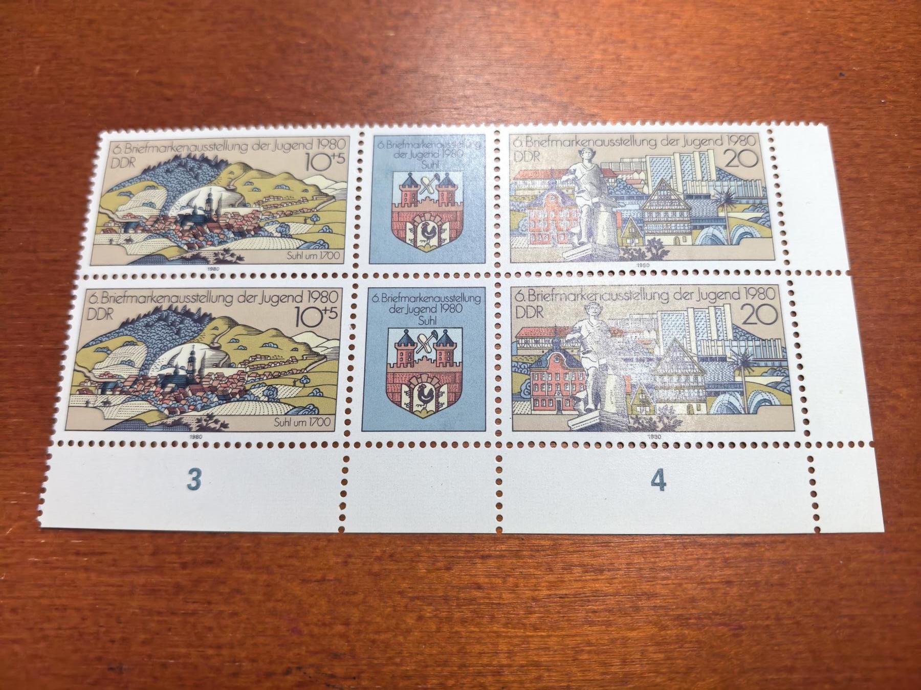 长老汇蛇年精选第七十七场拍卖 1980民主德国第六届邮展双联张带边，含过桥票，350万张，全新