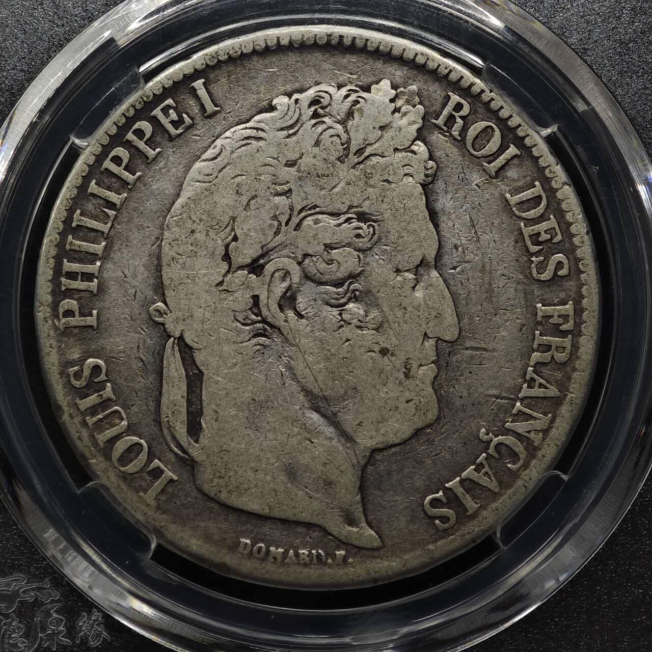 【淘币小摊】实时拍第八百零八拍   银币套币场   满百包邮可预留二周 每周一统一发货   法国1838年菲利普一世5法郎银币