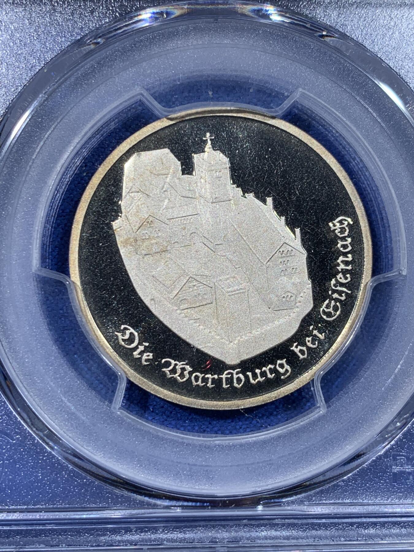 《竞宝斋》第442场 周日，周一，2场连拍 （全场包邮） PCGS PR68DCAM 德国1982A瓦尔特堡城堡5马克