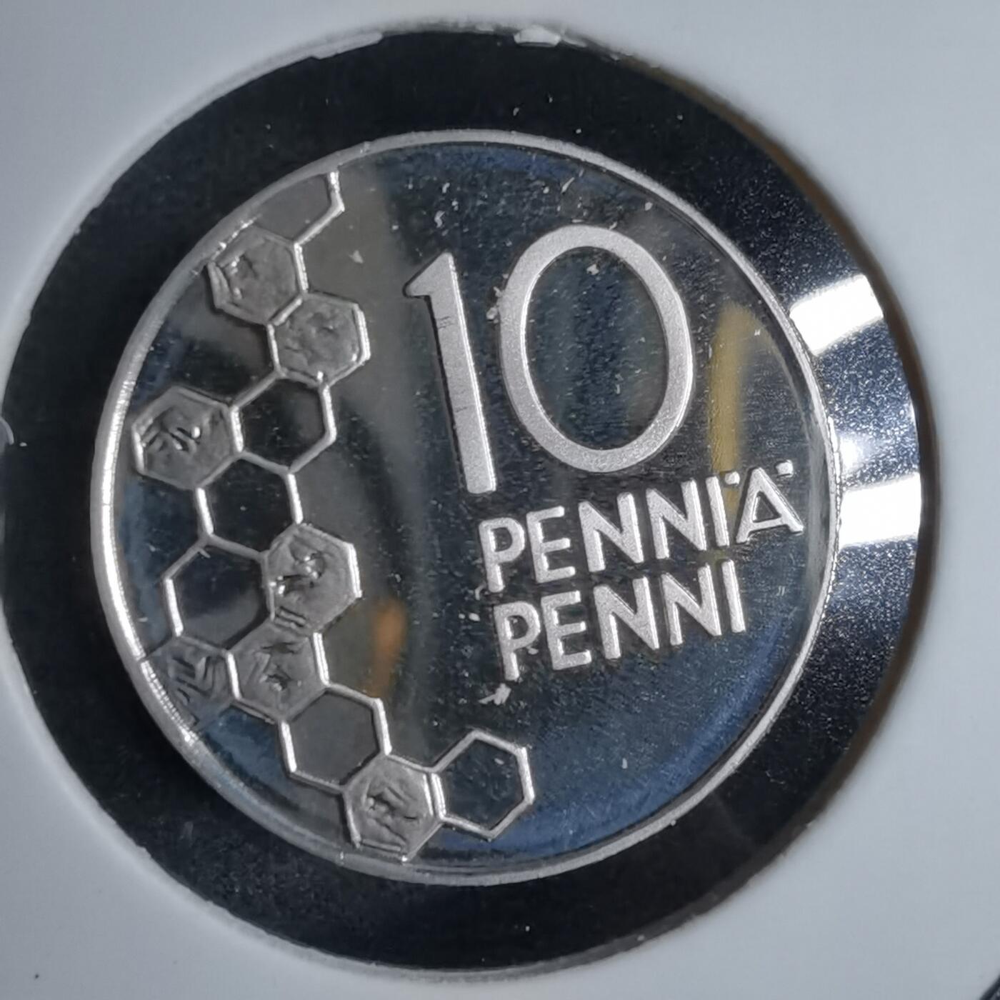 沼泽如烟--第913场 芬兰1995年10芬尼精制币