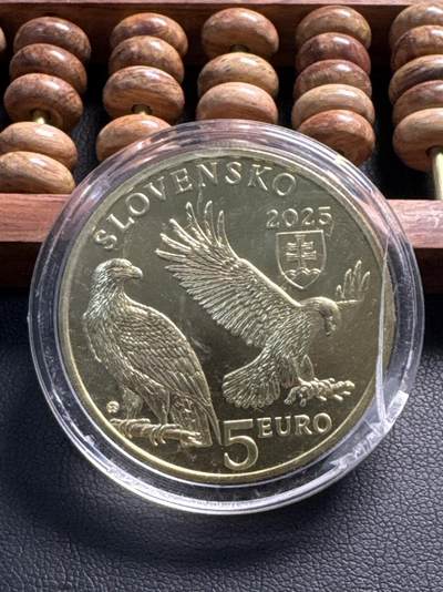 ❤️【币观天下】❤️ 第332期钱币拍卖- 2025.11.28周五晚上6点半场-长期征集拍品 - 斯洛伐克2025年野生动物系列老鹰纪念铜币