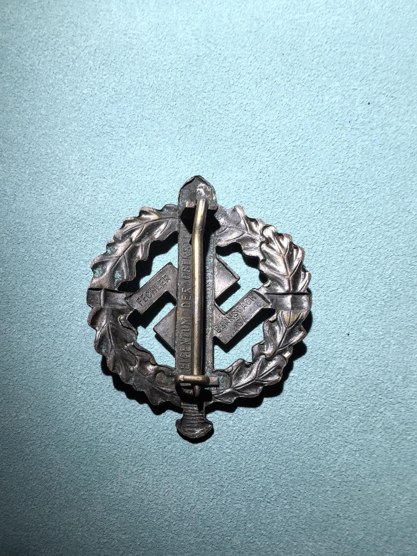 盛世勋华——号角文化勋章邮票专场拍卖第289期 德国（1939）铜级冲锋队（SA）体能奖章 带少见厂标