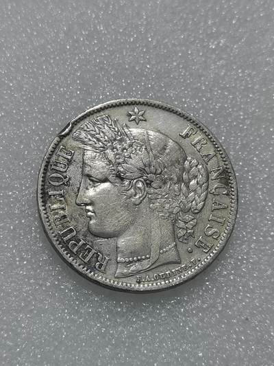 天下钱庄专场欢迎参拍 - 法国谷物女神5法郎银币