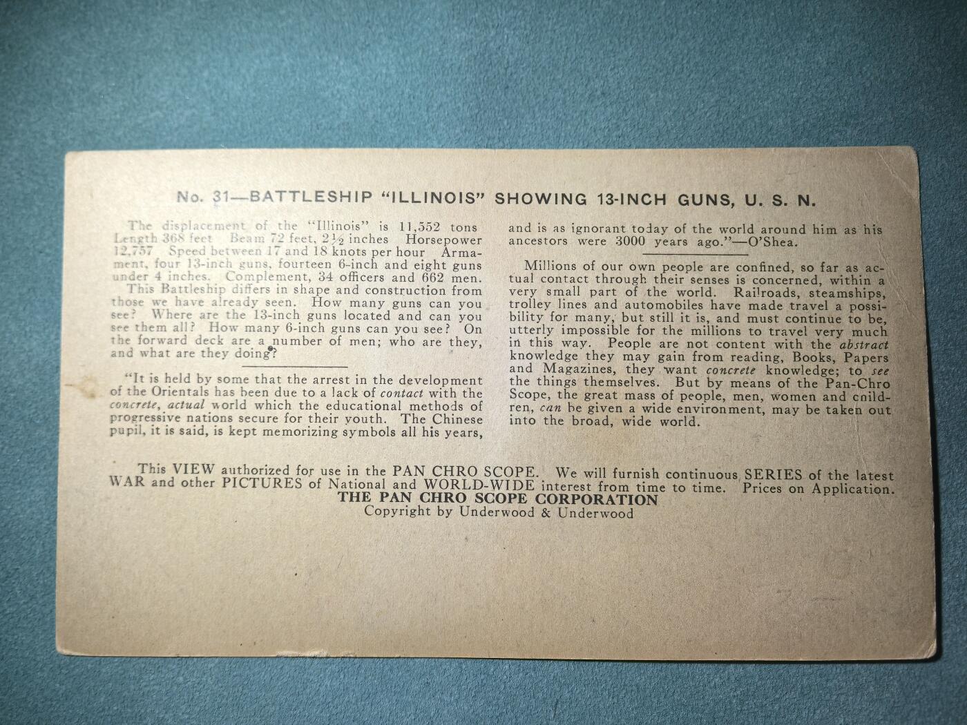 盛世勋华——号角文化勋章邮票专场拍卖第289期 美国二战时期军舰专题明信片 伊利诺伊号战列舰