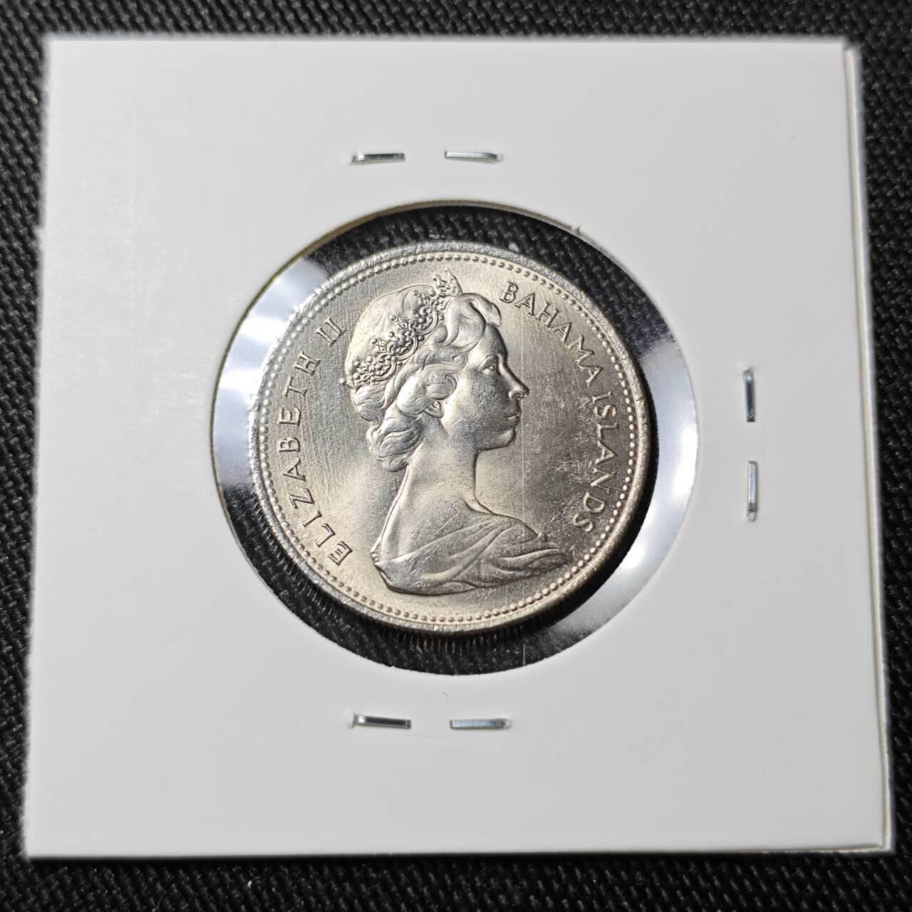 KK钱币收藏小铺 （套币 好品/批量散币 银币）专场  2月预留时间 周末发货  1966巴哈马25法郎 好品