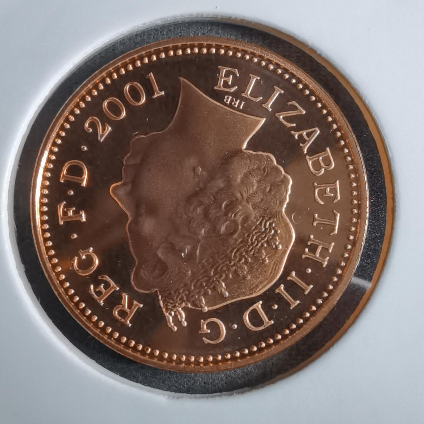 沼泽如烟--第913场 英国2001年1便士精制币