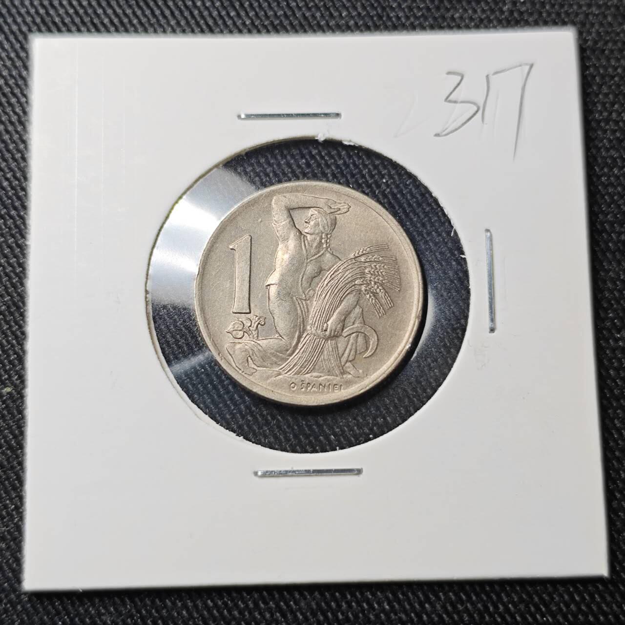 KK钱币收藏小铺 （套币 好品/批量散币 银币）专场  2月预留时间 周末发货  1946捷克1克朗