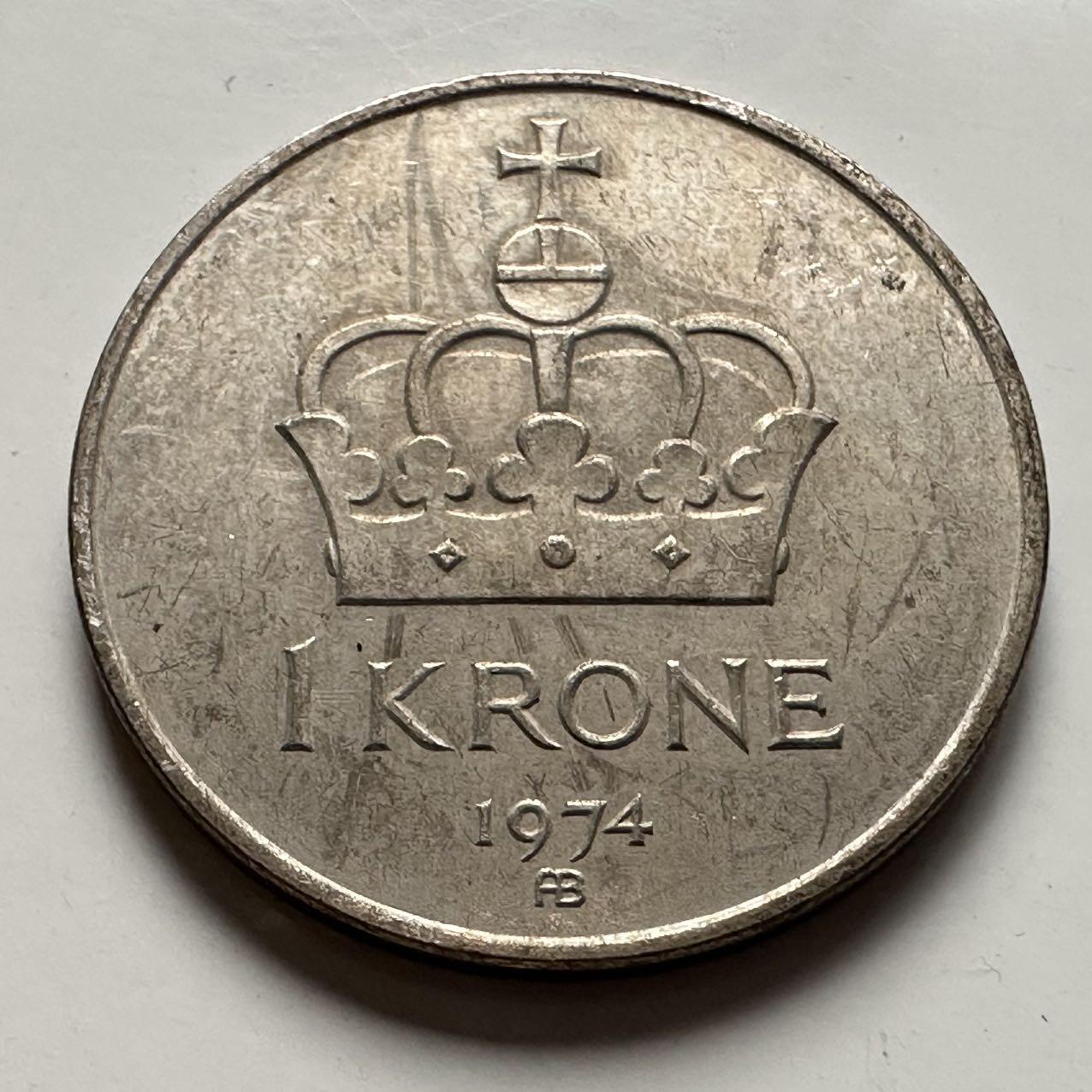 🌹外币初藏🌹🐯2025年第132场  每周二四六晚8️⃣点 接代拍 挪威1974年一克朗