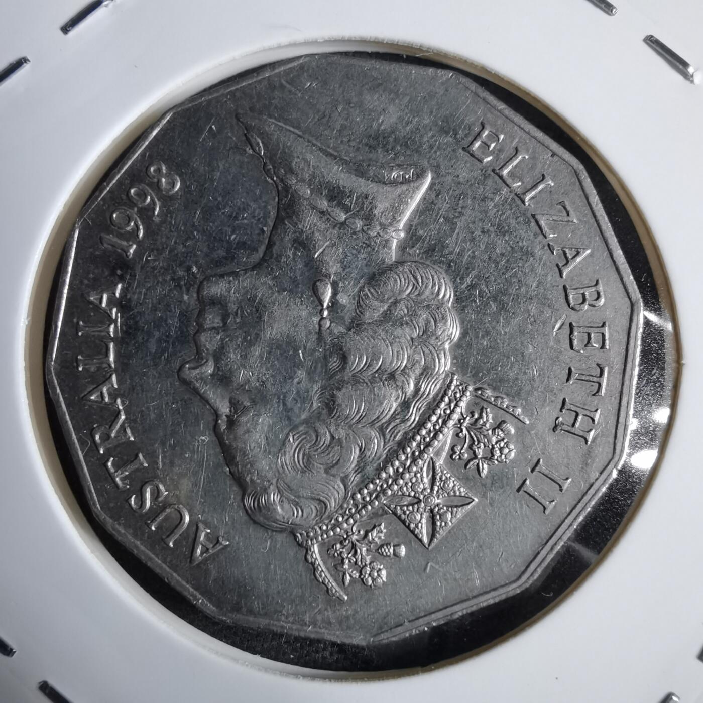 沼泽如烟--第913场 澳大利亚1998年50分纪念币