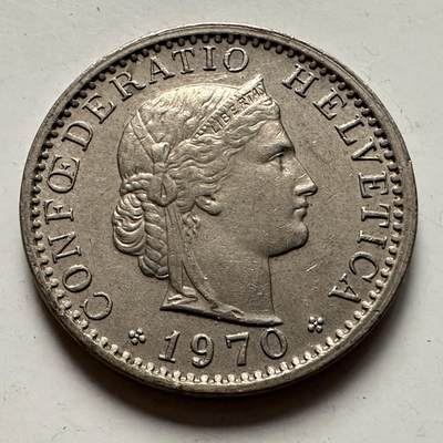 🌹外币初藏🌹🐯2025年第132场  每周二四六晚8️⃣点 接代拍 - 瑞士1970年20分