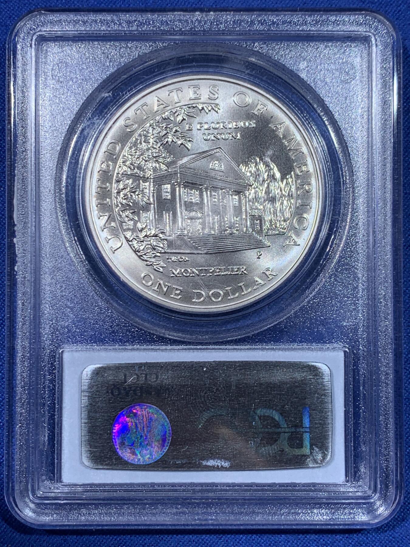 《竞宝斋》第442场 周日，周一，2场连拍 （全场包邮） PCGS MS69 美国1999年P版总统夫人1美元大银币 发行量不到9万枚