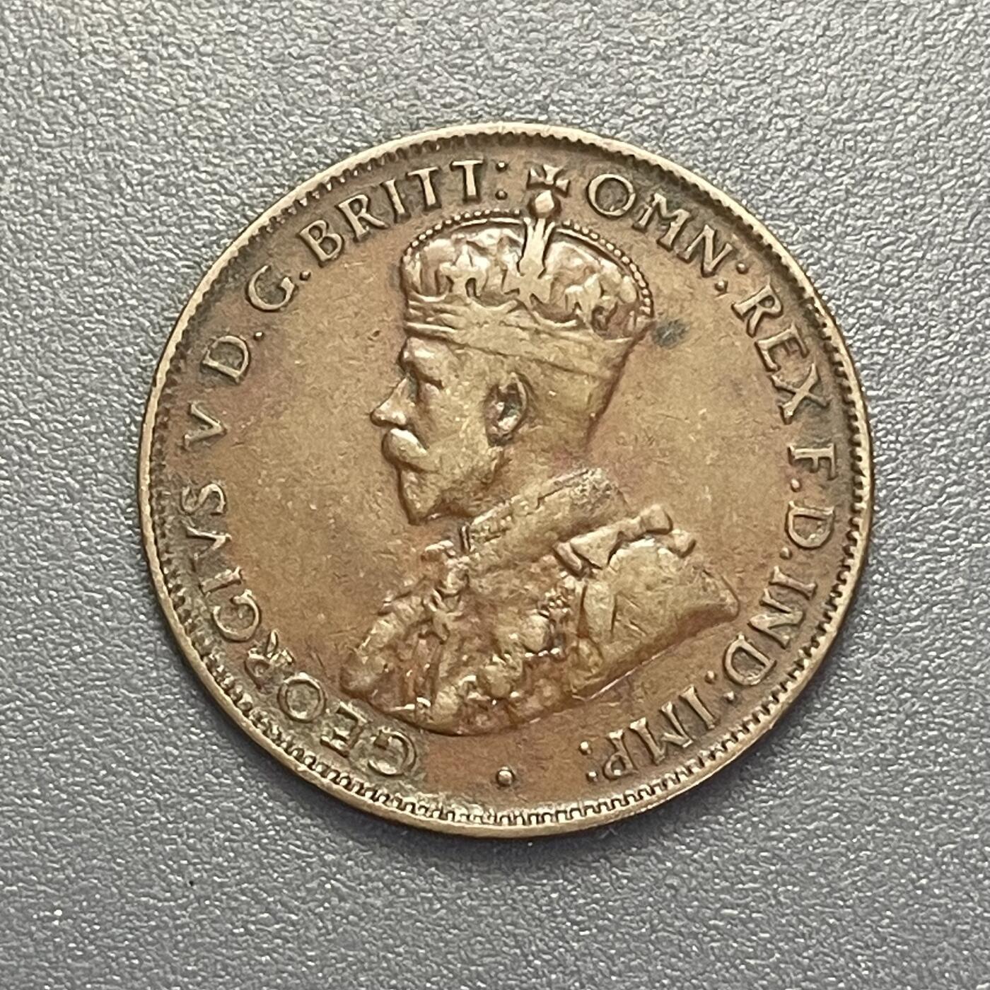 回流1123 澳大利亚1932年半便士铜币 乔治五世