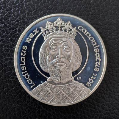 道一币馆币章第一百五十七场 - 匈牙利1992年第八任国王拉迪斯劳斯500福林精制银币  28g 900s 10000