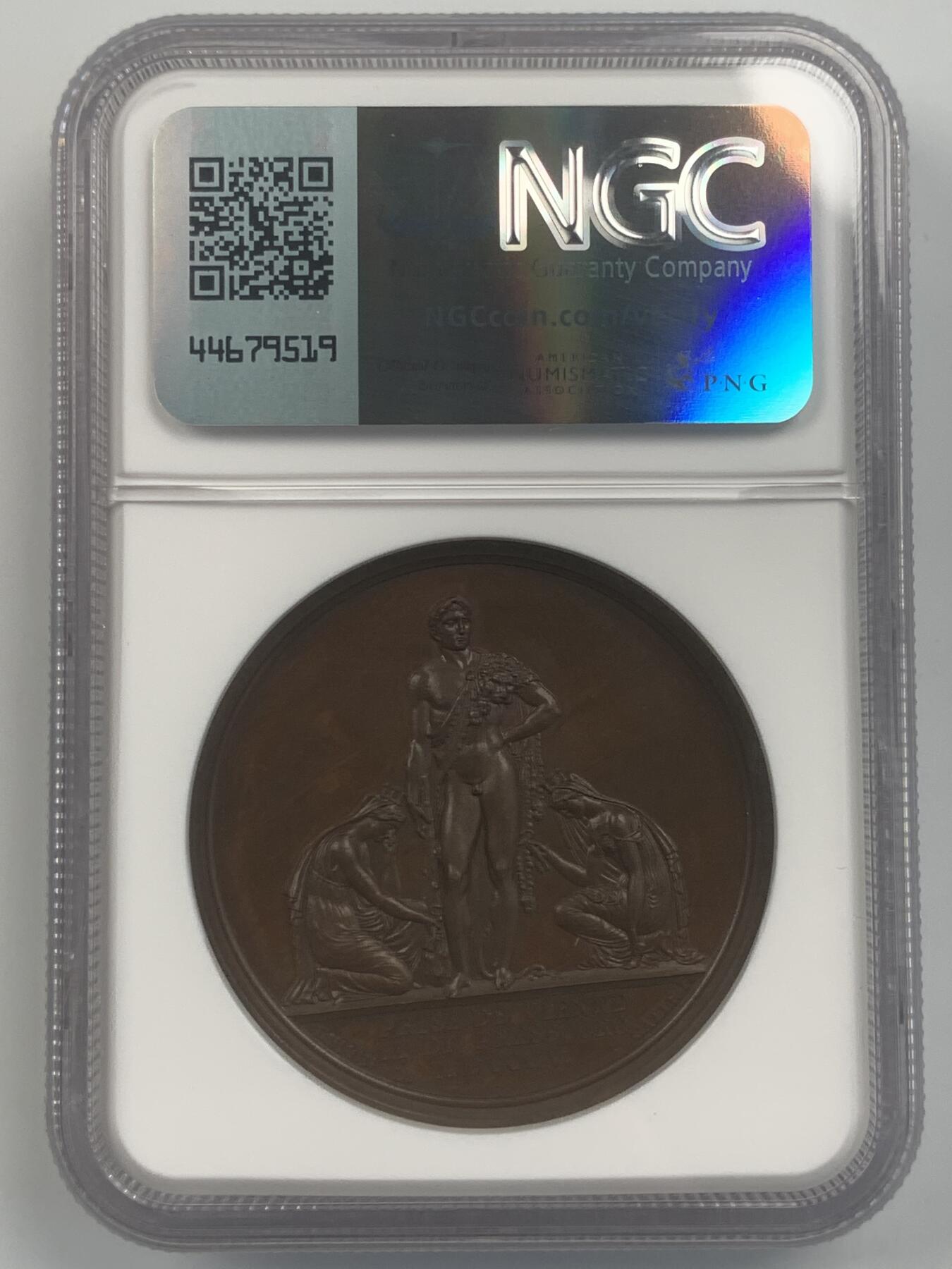 掌中浮雕-藏着的欧洲第043场 NGC MS64 : 1805年攻占维也纳与普雷斯堡纪念铜章，41mm，目录编号Bramsen 443; Julius 1439，光边无边铭