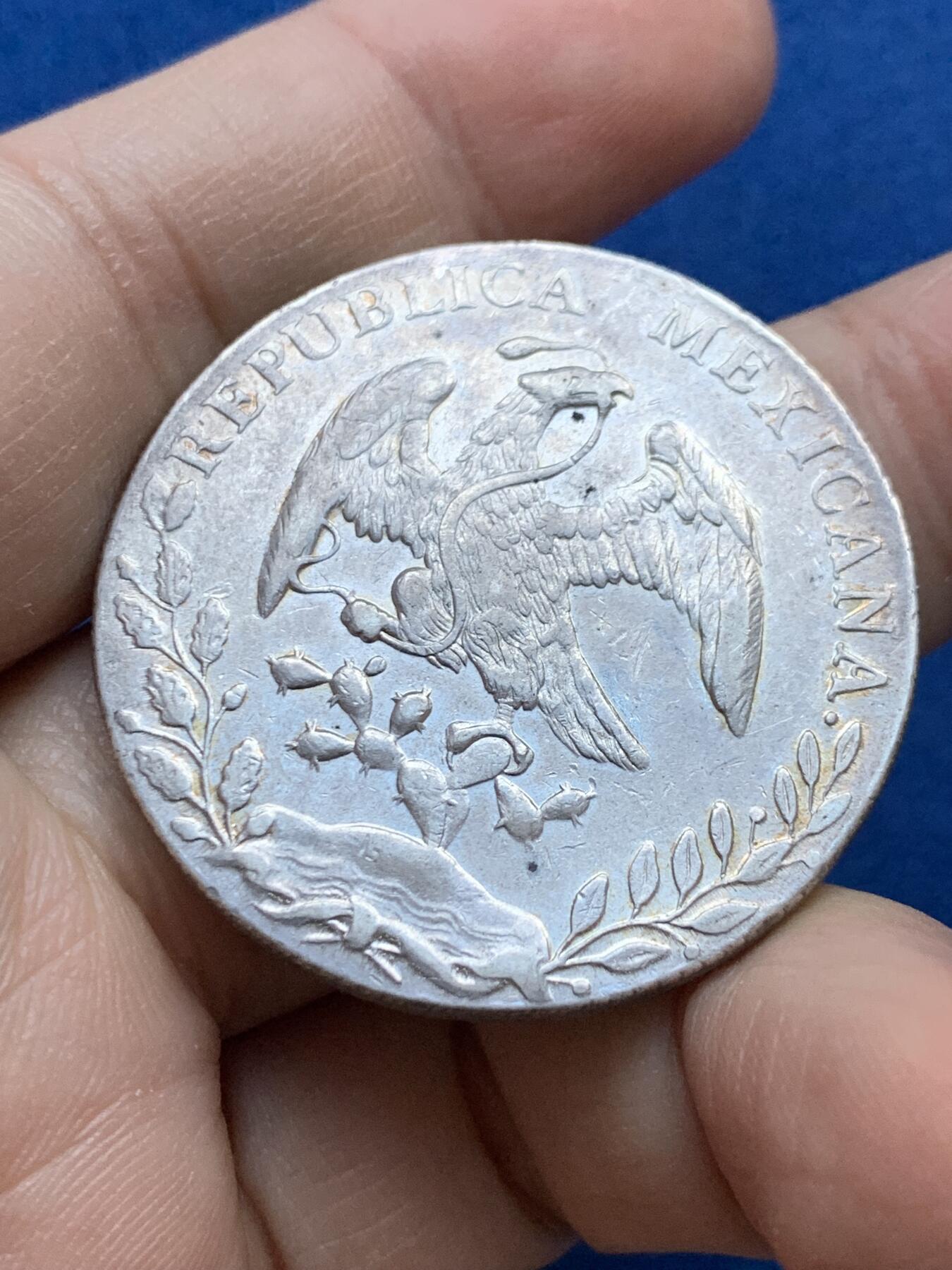 《竞宝斋》第442场 周日，周一，2场连拍 （全场包邮） 墨西哥1889 MO MH版 8R鹰洋银币