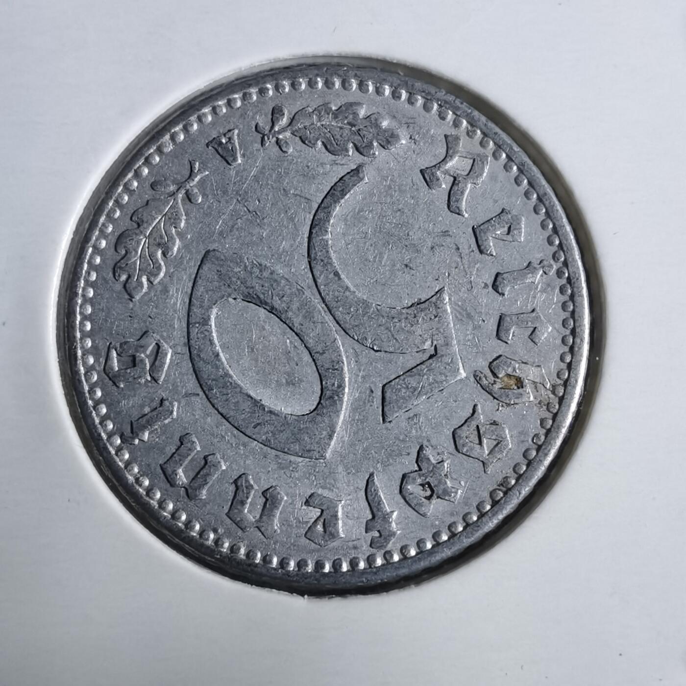 沼泽如烟--第913场 德国1940年50芬尼