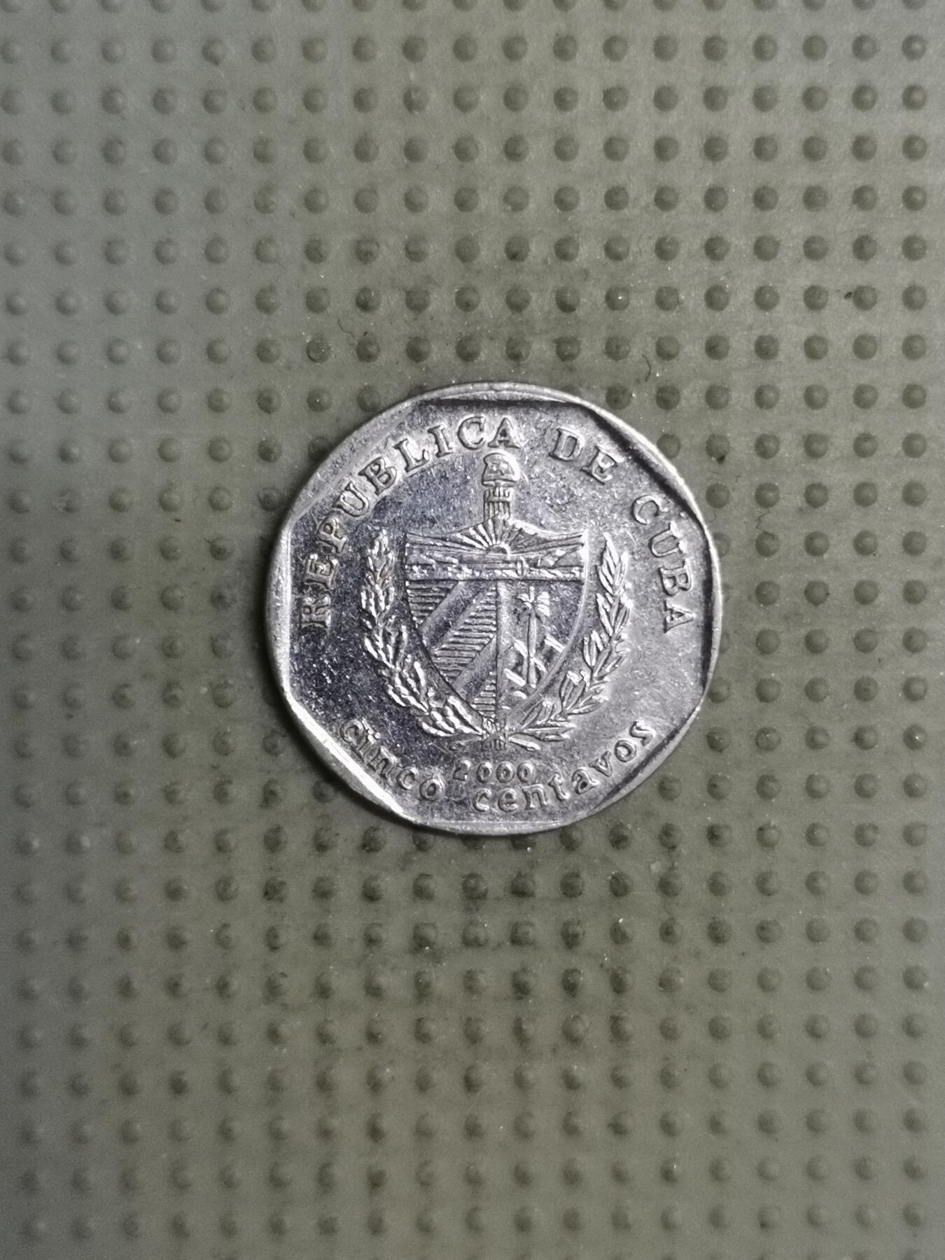 2025年第124场各国散币拍卖（总第124场） 古巴2000年5分