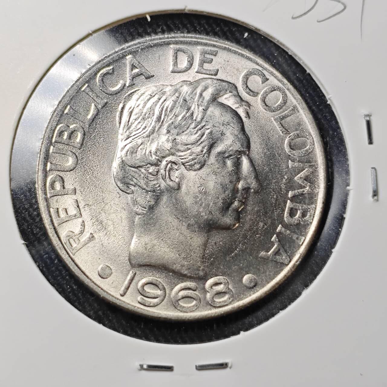 KK钱币收藏小铺 （套币 好品/批量散币 银币）专场  2月预留时间 周末发货  1968哥伦比亚50分 好品