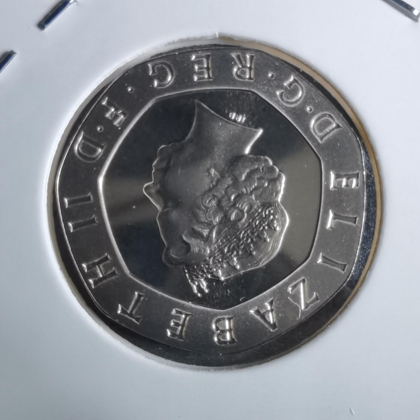 沼泽如烟--第913场 英国2001年20便士精制币