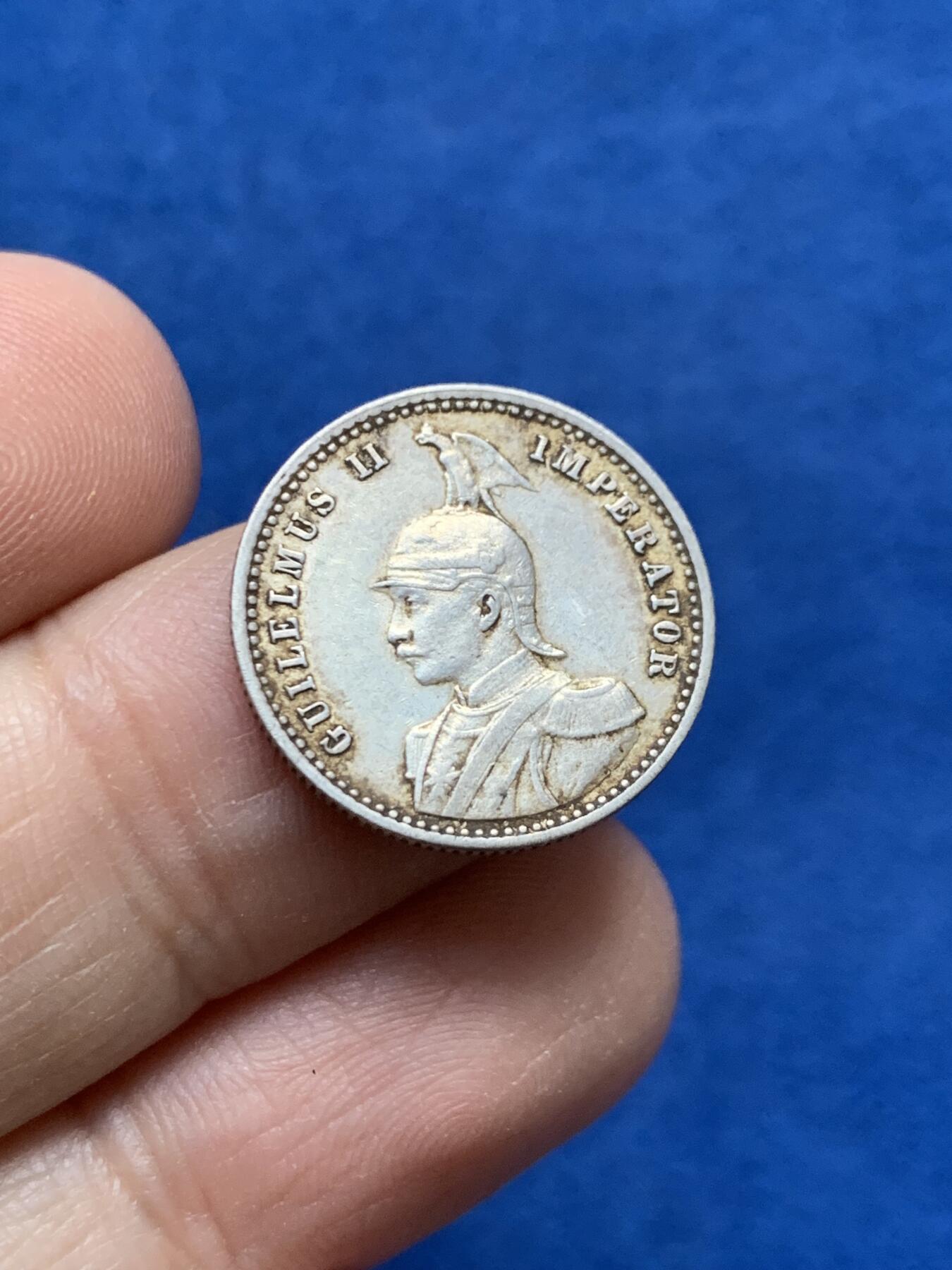 《竞宝斋》第442场 周日，周一，2场连拍 （全场包邮） 德属东非1912年1/4卢比银币 整体好品 细节见图