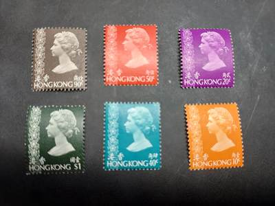 博彦收藏  RU 11月29日 8点 邮票专场 - 香港 石膏普票新票6枚 上品