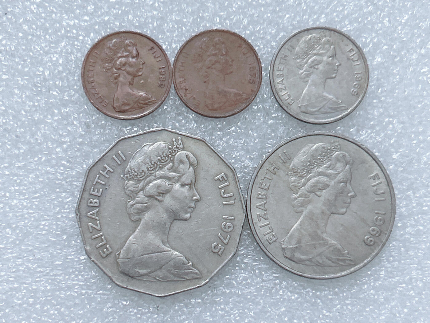 第一海外回流一元起拍收藏 散集专场  第272期 斐济硬币5枚套