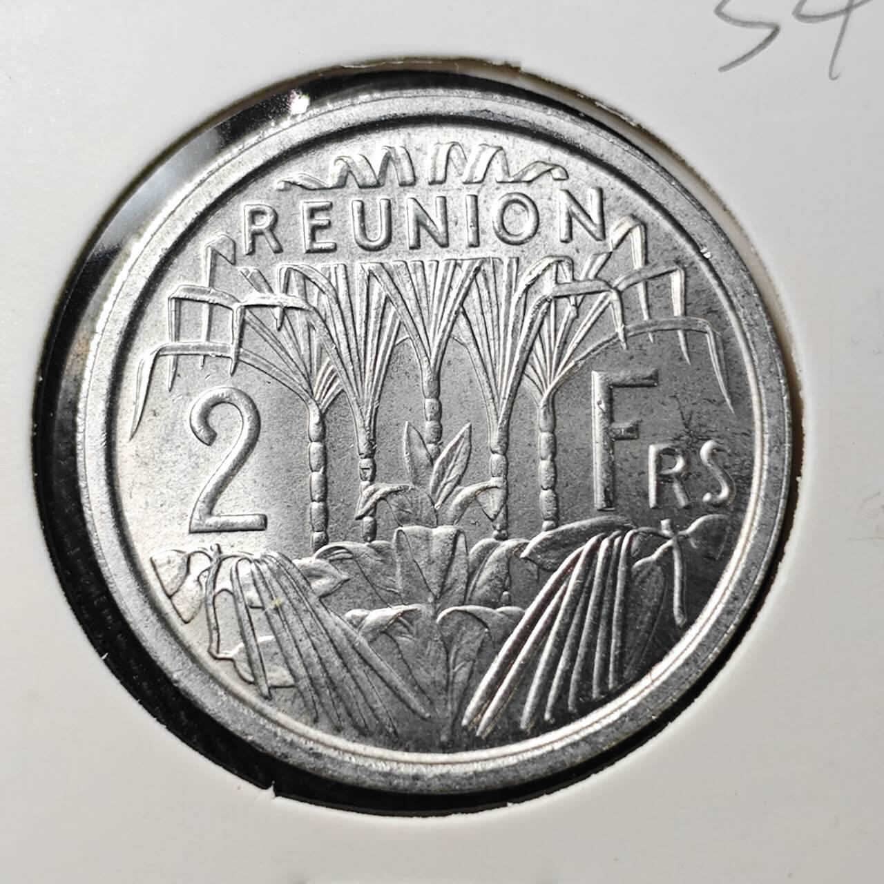 KK钱币收藏小铺 （套币 好品/批量散币 银币）专场  2月预留时间 周末发货  1948法属留尼旺2法郎 好品